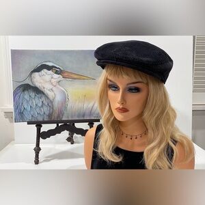 Banana Republic black corduroy cap